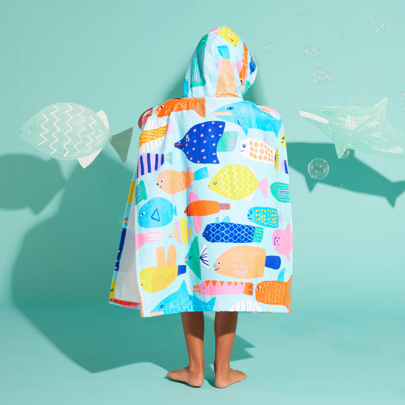 Kids Hooded Towel Rainbow Reef