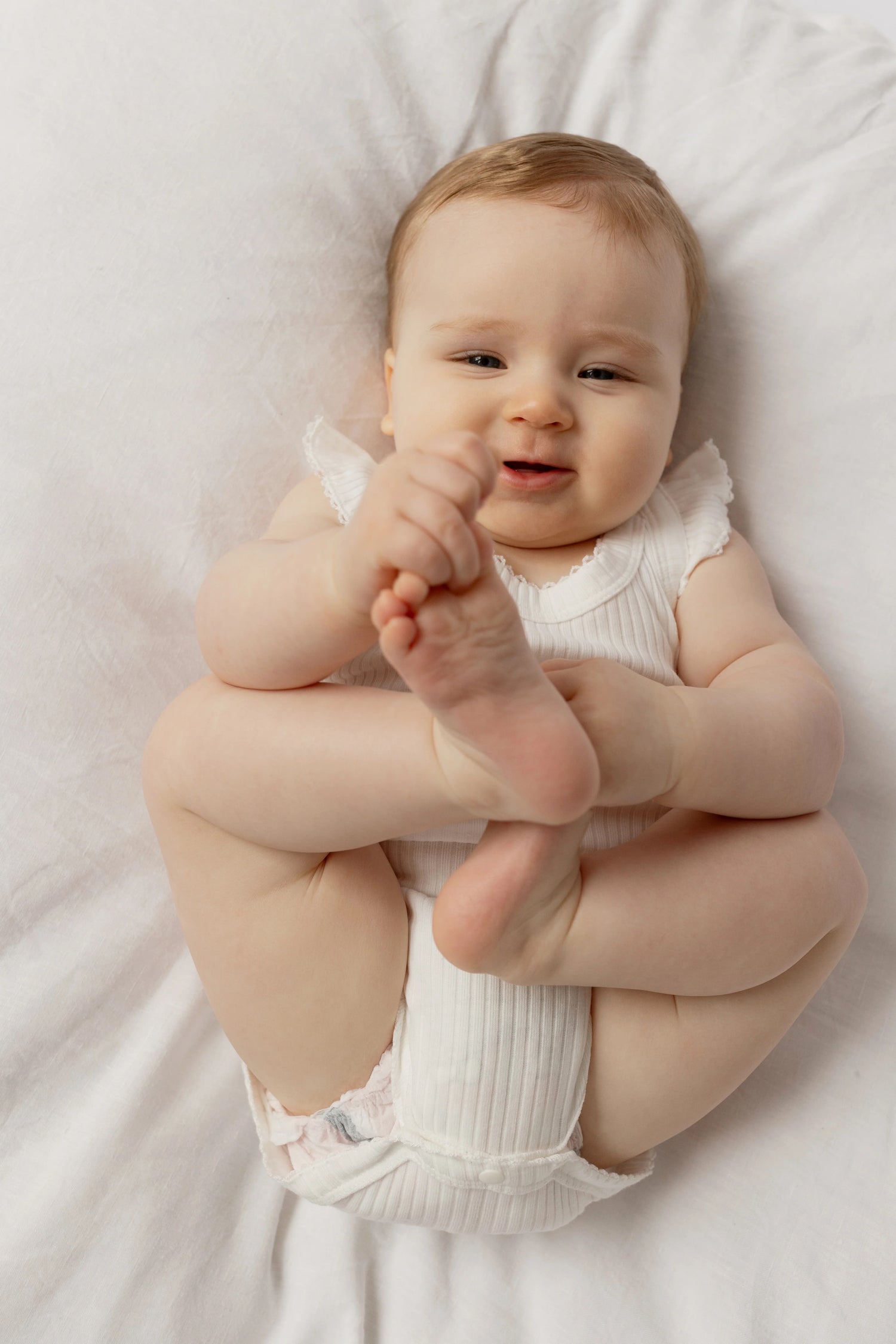 Frill Basic Singlet Bodysuit (white)