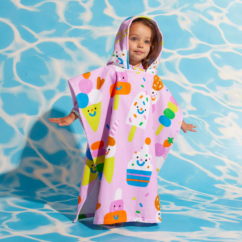 Kids Hooded Towel Sundae Fun Day