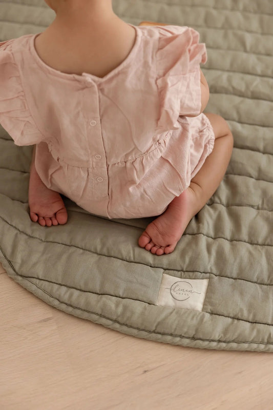 SOFT SAGE & PINSTRIPE - PLAY MAT